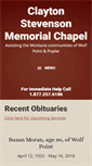 Mobile Screenshot of claytonstevensonmemorialchapel.com